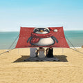 ALAZA Christmas Penguin Beach Tent Sun Shelter UPF50+ Protection Beach Shade Canopy w/ 4 Sandbags for Outdoor Camping Fishing Backyard Fun Picnic 10x9 ft