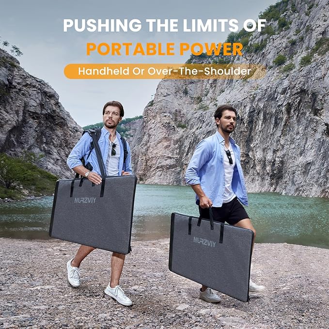400 Watts Foldable Solar Panel Luggable &amp Durable Portable 400W Solar Charger Complete with Adjustable Stand Case 40V Waterproof for Off-Grid Camping RV/Campervan Solar Generator