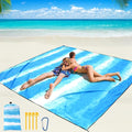 Beach Blanket Waterproof Sandproof Beach Mat 79 X 83/10'x9'for 2-8 Adults Quick Drying Outdoor Picnic Mat Beach Accessories for Travel Camping Hiking
