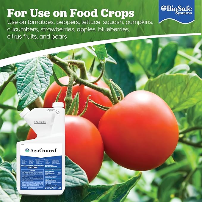 AzaGuard Botanical Insecticide Nematicide Concentrate - 32 oz - OMRI Listed - Organic - EPA Registered. 3 Percent Azadirachtin Formulated Insect Growth Regulator (IGR) - Insect Control