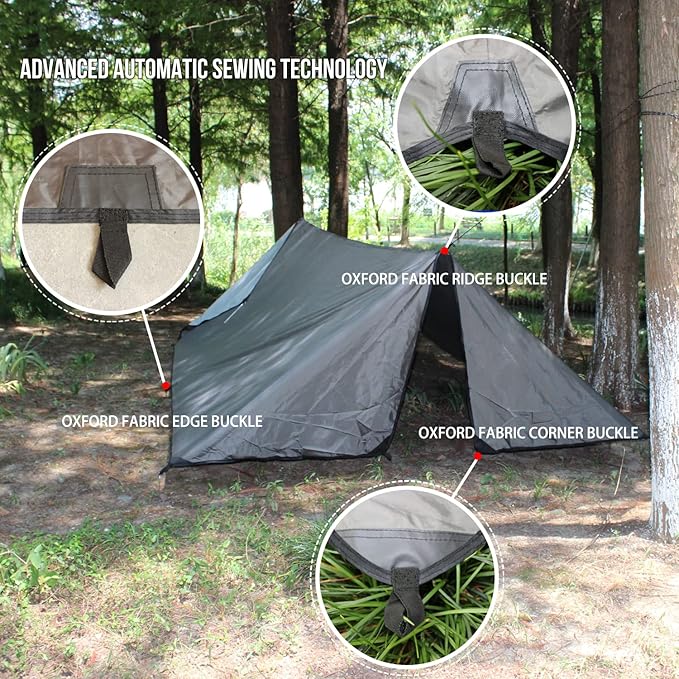 LYN Extra Large Zipper Reusable Survival Emergency Shelter TentThermal Waterproof Fireproof Lightweight Bugout with Paracord✚Stake for CampingFirst AidHiking&ampBushcraft