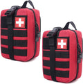 2PCS Tactical EDC Molle Medical Pouch Utility EMT First Aid Kit Survival Bag Waist Pack Hunting Bags（Only Bag）