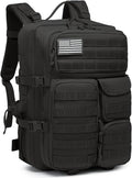 Wotony Tactical Backpack - Military waterproof backpack with multiple pockets and tactical gear for the outdoors (Black 45L)