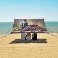 ALAZA Red Wine and Grapes Beach Tent Sun Shelter Portable Canopy Sunshade for Outdoor Camping Picnics Backyard Fun 10x9 ft