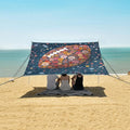 ALAZA Flower Football Beach Tent Sun Shelter Portable Canopy Sunshade for Outdoor Camping Picnics Backyard Fun 10x9 ft