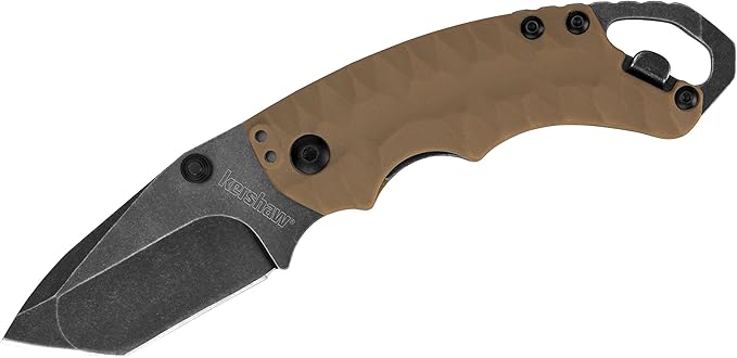Kershaw Shuffle II Folding Pocket Knife 2.6 Inch Stainless Steel Tanto Blade EDC Utility with Flathead Screwdriver Reversible Carry Manual Opening Everyday Carry Pocket Knife for Men and Women
