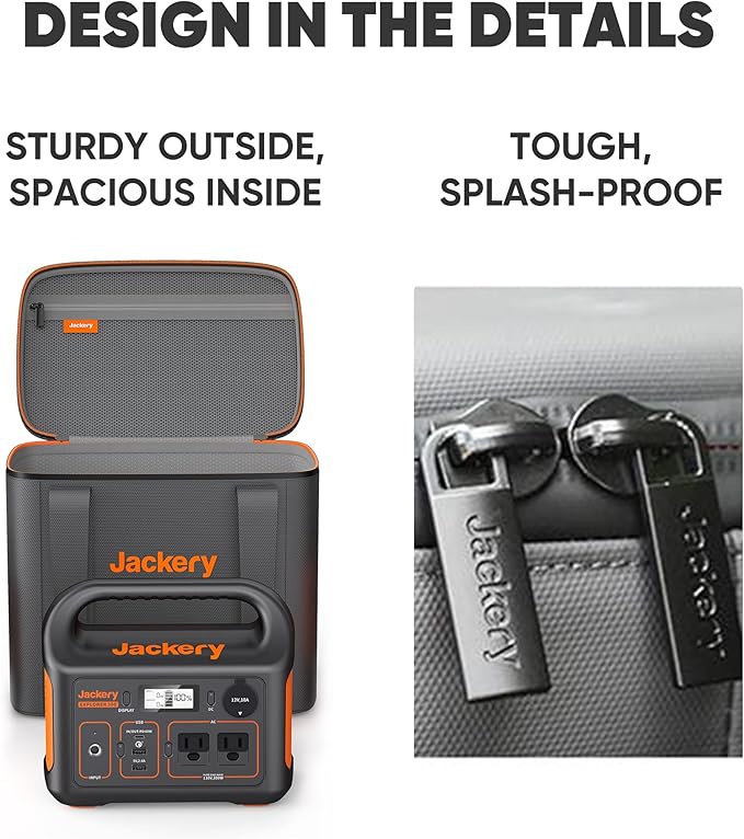 Jackery Carrying Case Bag (S Size) for Explorer 240/240 v2/300/300 Plus/500 Portable Power Station - Black (Power Station Not Included)