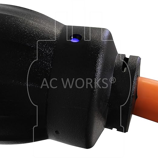 AC WORKS Generator to Transfer Switch 50Amp Inlet Box Adapter (L14-30 30Amp 4-Prong to CS6364 Flexible)