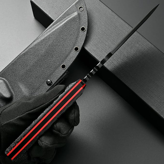 Eafengrow EF154 Fixed Blade Knife Nitro-V Stainless Steel Blade Micarta Handle Full Tang EDC Straight Knife for Outdoor Working Camping