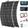 800 Watt Flexible Solar Panel for RV 2 × 400 Watt 12 Volt Solar Power Panel Kit with 40A Solar Charge Controller &amp Inverter Monocrystalline Solar Panels for Camping Off Grid Battery Charging Boat