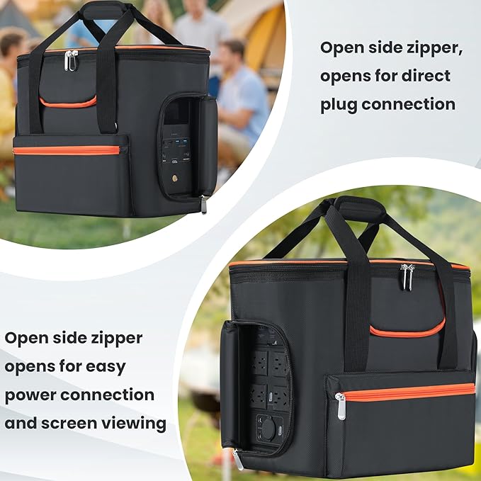 Carrying Bag Compatible with ECOFLOW DELTA 2 Power Station Carrying Bag Compatible with Delta 2 Portable Power Station Carrier Compatible with Eco Flow Delta 2 with Shoulder Strap &amp Handle