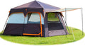 KTT Extra Large Tent 6-10-12-14 Person(A)Family Cabin Tents2 Rooms3 Doors and 3 Windows with MeshStraight WallWaterproofDouble LayerBig Tent for OutdoorPicnicCampingFamily Gathering