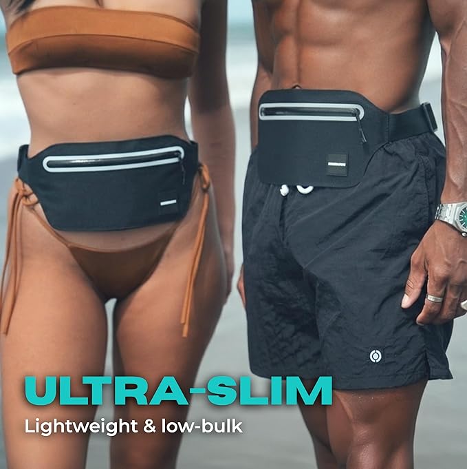 Drench 100% Underwater Waterproof Fanny Pack. Waist Pack. Submersible Waterproof Phone Pouch. Dry Bag for Swimming Boating SUP &amp Snorkelling. Underwater Phone case. Floating Belt Bag