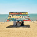 ALAZA Retro Auto License Plates Beach Tent Sun Shelter Portable Canopy Sunshade for Outdoor Camping Picnics Backyard Fun 10x9 ft