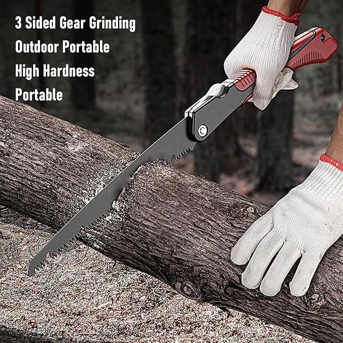 Folding Saw 9 Straight Blade SK9 Steel Ergonomic Handle for Wood &amp Dry Wood Pruning Cutting Branches Wallboard Drywall Plywood Bushcraft and Camping Tool