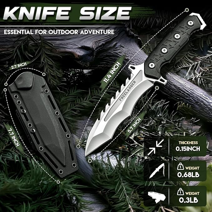 Freelander Fixed Blade Knife Bundle with Camping Axe