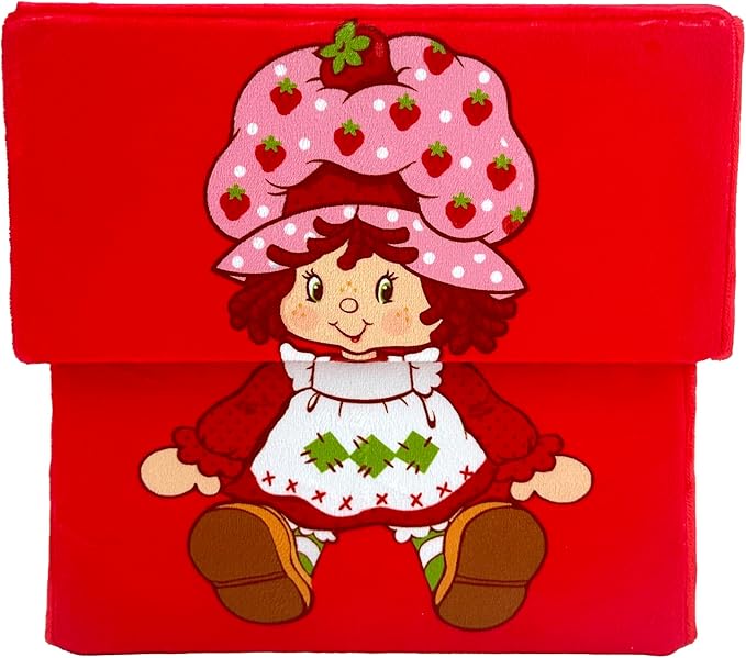Happy Nappers Strawberry Shortcake: Storable 10 Box - Red Character Themed Bin Fabric Storage Container Opening Top Lid Holds Toys-Books-Games &amp More Licensed