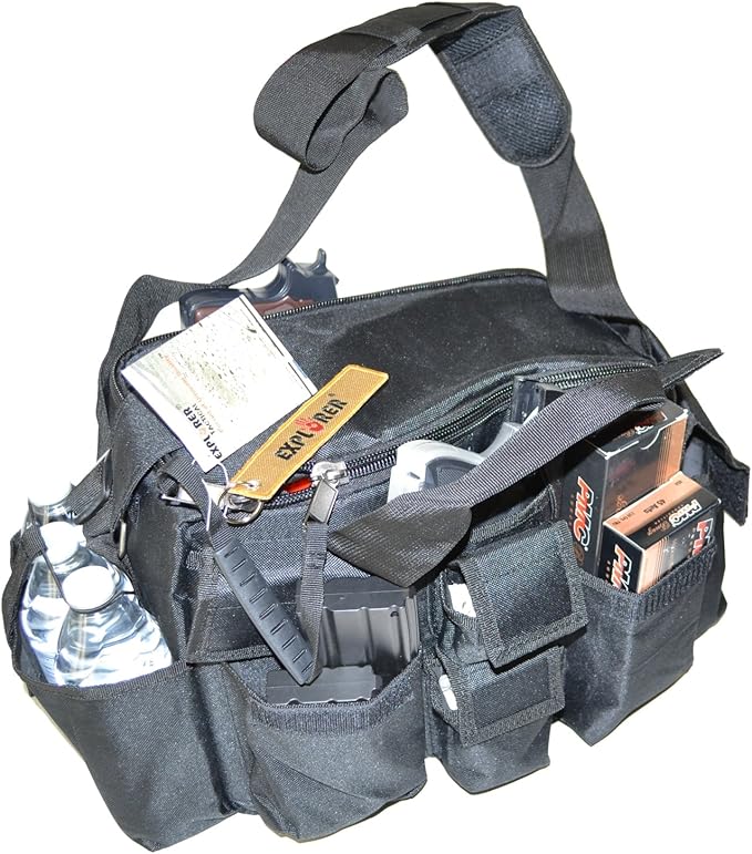 Explorer Range Bag Shooting Tactical Assault Gear Hiking Waist Bag Shoulder Backpack EDC Camera Bag MOLLE Modular Deployment Compact Utility Military Surplus Gear Heavy Duty (TC08BlackRange)
