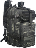 Lightning X TacMed First Responder Medic Backpack | Military Style MOLLE Day Pack + Dividers &amp Pockets for First Aid Supplies (Black Camo)