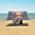 ALAZA Deer in Forest Sunset Beach Tent Sun Shelter Portable Canopy Sunshade for Outdoor Camping Picnics Backyard Fun 10x9 ft