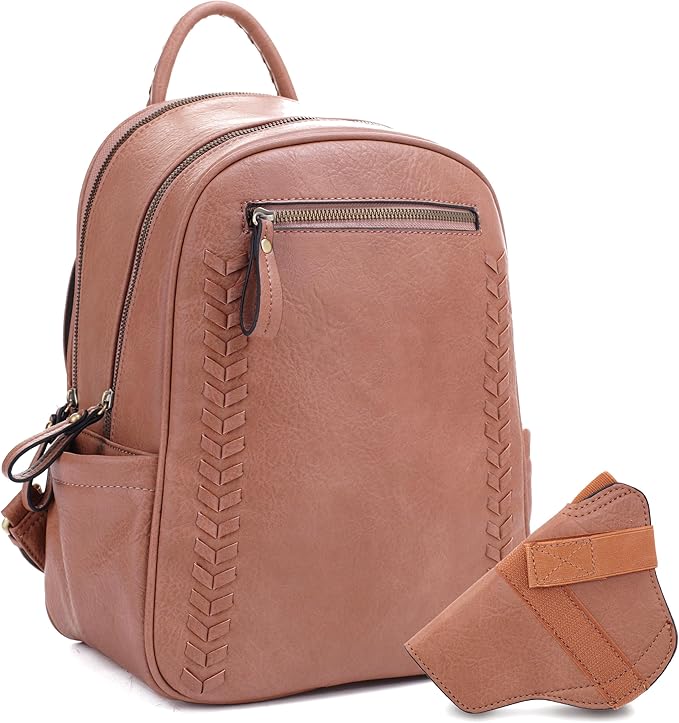 JESSIE &amp JAMES Women's Large Multi Compartments Fashion Concealed Carry Backpack|TN