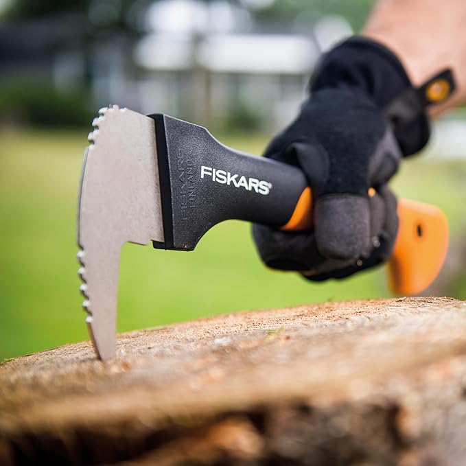 Fiskars 12 Hookaroon - Non-Slip Grip Handle with Pointed Angled Blade - Landscaping Tool for Rotating Dragging Stacking Logs - Black/Orange