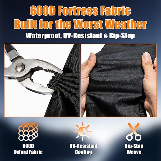 Generator Covers While Running 30x24x24inch Heavy Duty 600D Generator Cover Compatible with Most 5000-15000 Watt Generators Transparent Window Top Can be Refuel