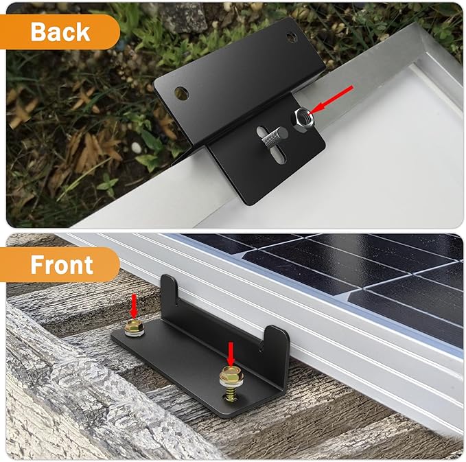 16 PCS Solar Panel Mounting Z BracketsLightweight Aluminum Solar Panel Mounting Brackets for RVs Trailers Boats Vans Campers