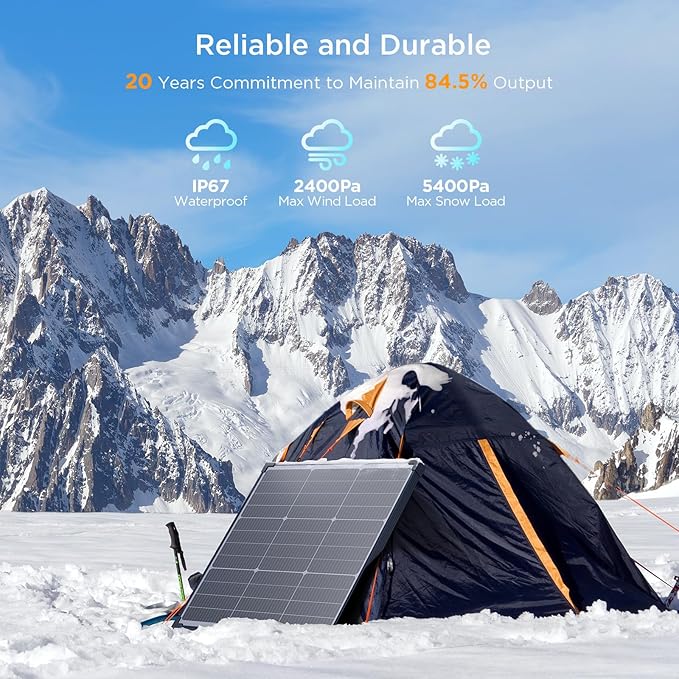 50 Watt Solar Panel 12V N-Type 16BB 50W Solar Panel25% High Efficiency Monocrystalline PV ModulesIdeal for RV Van Trailer Camper Marine RooftopOff-Grid (50w Single Panel)