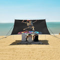 ALAZA Dancing Skeleton Pop Beach Tent Sun Shelter UPF50+ Protection Beach Shade Canopy w/ 4 Sandbags for Outdoor Camping Fishing Backyard Fun Picnic 10x9 ft