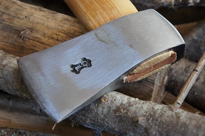 Kings County Tools Swiss Army Camping Axe | 15-1/2” Hardwood Handle | Easy to Carry and Use | Perfect Campfire &amp Kindling Tool