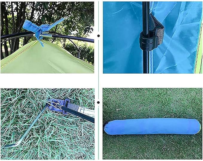 Assembled Beach Tent Portable Triangle Sun Shade Shelter Camping Canopy Open Beach Awning for Backpacking Hiking &amp Outdoor