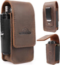 Topstache Multitool Sheath for Men - Belt Leather Multitool Holster - EDC Belt Organizer for Leatherman Gerber - Magnetic Closure Multitool Pouch Fits Folding Tool Darkbrown