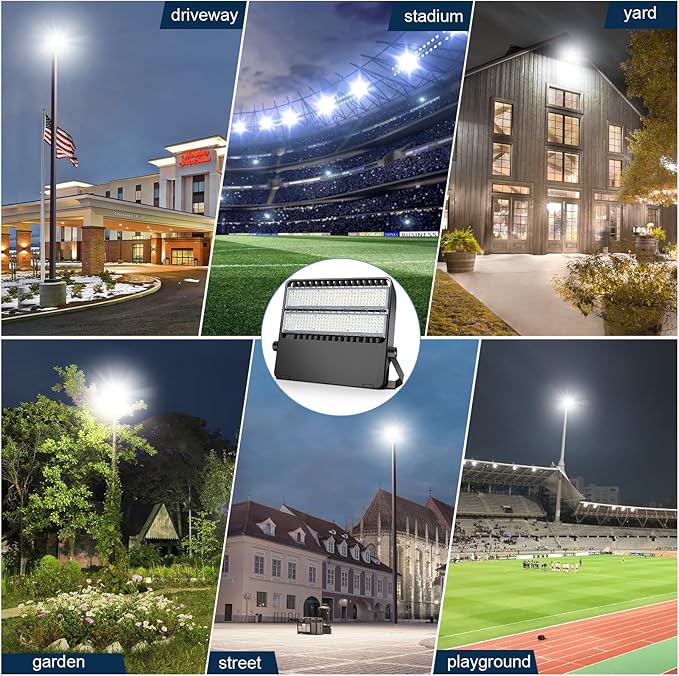 3 Pack 240W LED Stadium Lights 36000LM Super Bright Shoe Box Flood Light for Sports Arena &amp Parking Lot 5000K 120° Wide Angle 110-277V Outdoor High Mast Fixture