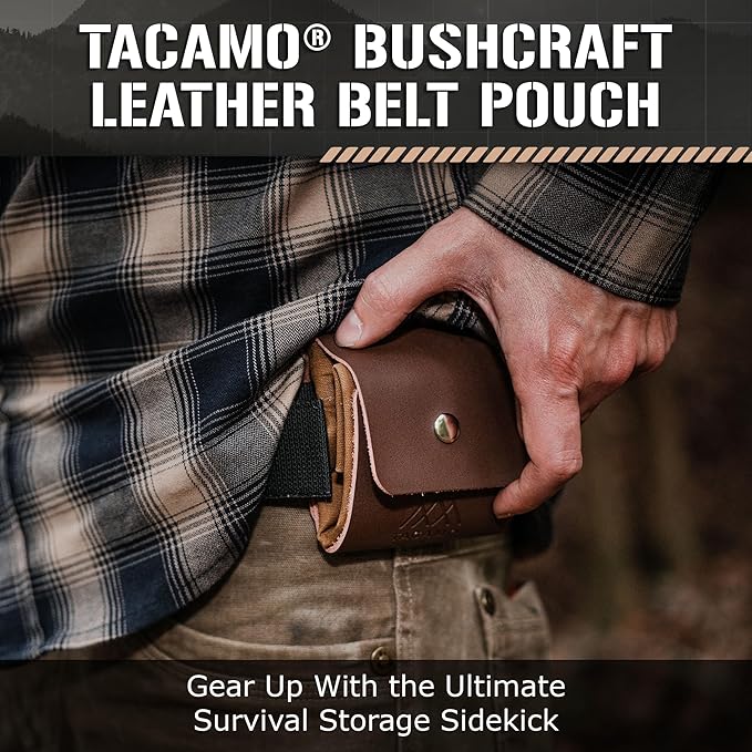 Foraging Bag - Durable Mushroom Foraging Bag for Outdoor Adventures - Spacious Leather Pouch for Belt with Secure Drawstring - Bushcraft Foraging Sack for Mushroom Rock &amp Plant Collecting