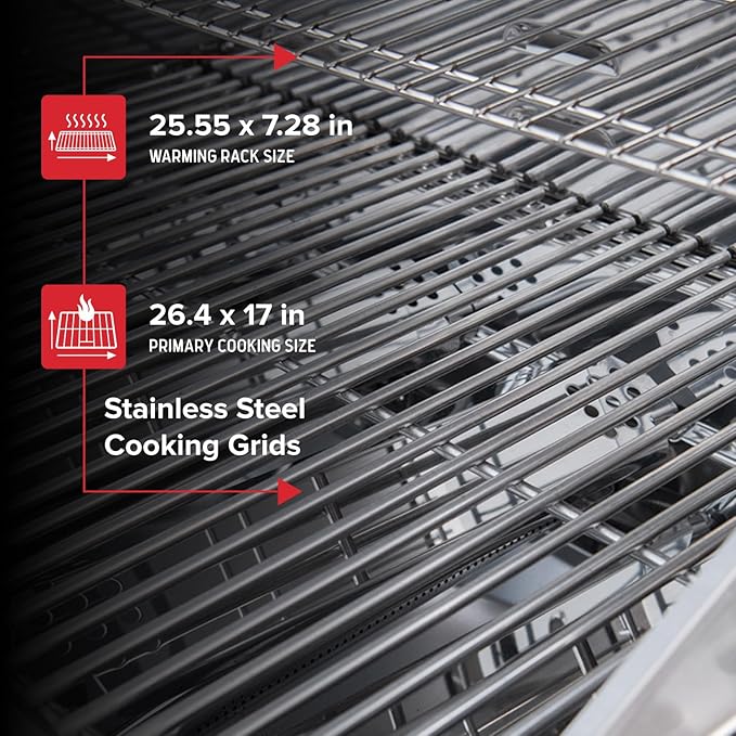 Nexgrill 4-Burner Propane Gas Grill in Stainless Steel with Side Burner 60000BTUs 626 sq. in. Cooking Space Perfect for Outdoor Cooking &amp Grilling Patios BBQ Backyards Silver 720-0830H