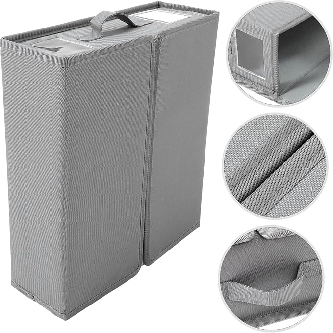 Unomor Closet Organizer Bed Sheet Folding Box Underbed Storage Organizers for Clothes Blankets