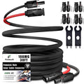 Twin Wire 30 Feet Solar Extension Cable 10AWG with -IP67- Female and Male Connector Bonus Four Pairs of Free Connector Solar Panel Adapter kit Tools (6 Pairs connectors)