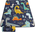 Outdoor Picnic Blanket Portable Ultrasonic Waterproof Picnic Mat Cartoon Dinosaur Printed Camping Beach Mat for Sand and Wet Grass Hiking (Cartoon Dinosaur L)