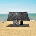 ALAZA Web Black Background Beach Tent Sun Shelter Portable Canopy Sunshade for Outdoor Camping Picnics Backyard Fun 10x9 ft