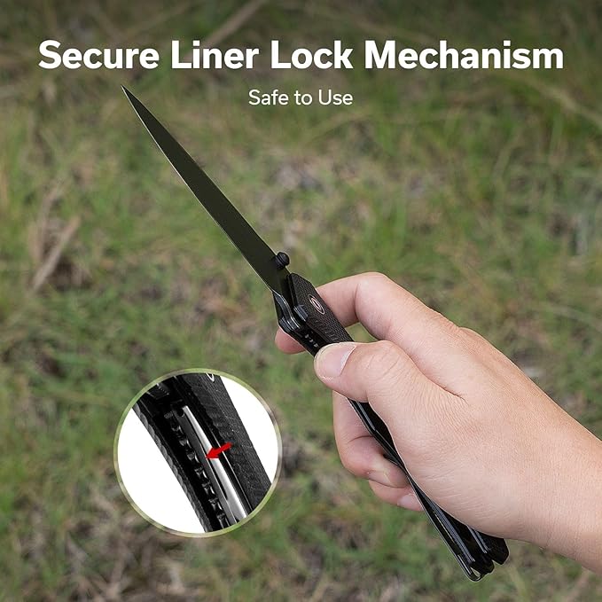 CIVIVI Photonix EDC Pocket Knife Folding Knife with 3.7 14C28N Blade G10 Handle with Pocket Clip for Men Women Camping Hiking Fishing Knife C23081B-1 Black