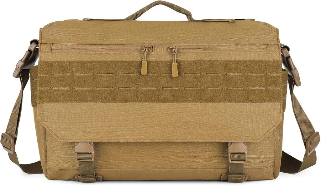 HUNTVP Messenger Bag Tactical Messenger Bag Men Canvas Shoulder Crossbody Military Laptop Bag for Work Outdoor Camping Hiking
