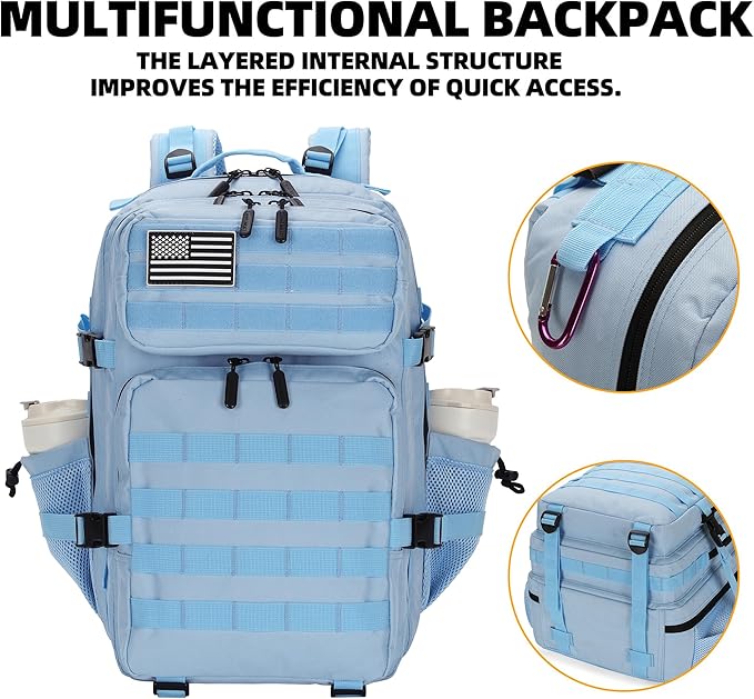 Military 45L Tactical Assault Backpack 3 day assault pack with Molle Waterproof backpack Rucksack for Tactical Backpacks
