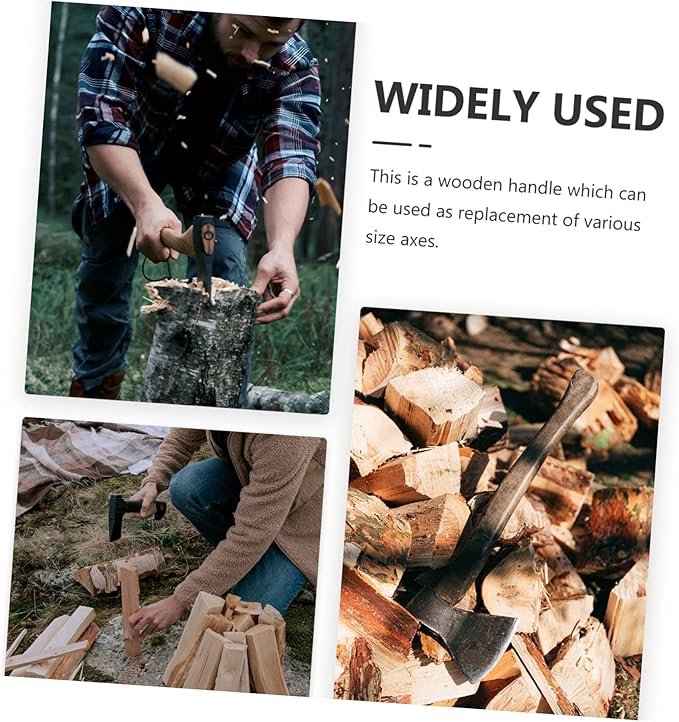 Wooden Axe Handle Replacement Durable Grip for Hatchet Easy to Install Comfortable Ergonomic Design for Outdoor Chopping and Woodworking Tasks