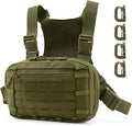 Tactical EDC Chest Bag Utility Molle Chest Rig Pouch with CCW Compartment Adjustable Strap Outdoor Chest Pack