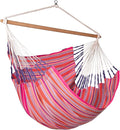 LA SIESTA - XL King Habana Cotton Hammock Swing - Indoor/Outdoor Boho Hanging Chair - Max 355 Lbs Flamingo
