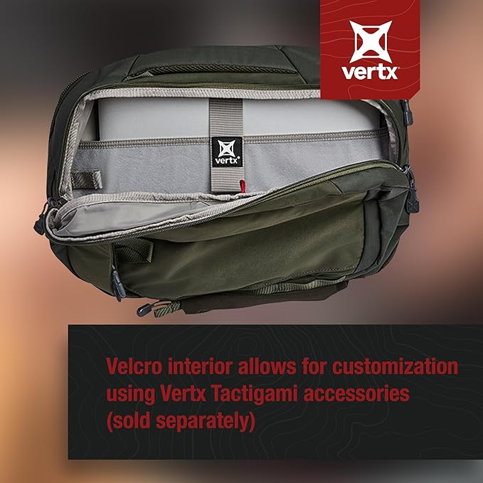 Vertx Transit Tactical Bag Sling Backpack 17L Backpack for Conceal Carry (CCW) Travel Work Tactical Gear Rudder Green - One Size