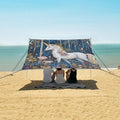 ALAZA Unicorn Forest Magic Beach Tent Sun Shelter Portable Canopy Sunshade for Outdoor Camping Picnics Backyard Fun 10x9 ft