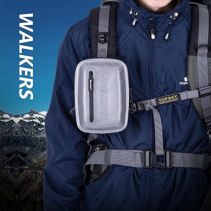 WILD HEART Airtight and Waterproof Small Bag for Medicines/Phone/purse bag- Hang on Waist (Grey)