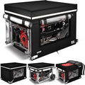 Generator Covers While Running 32x24x24 inch Generator Cover 900D+210D Heavy Duty Waterproof PVC Transparent Visual Operation Window Top Can Be Opened for Refueling. Black